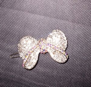 Ribbon bow rhinestone fashion hair clip